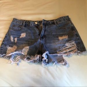 Ripped Jean denim shorts size 12(XL)